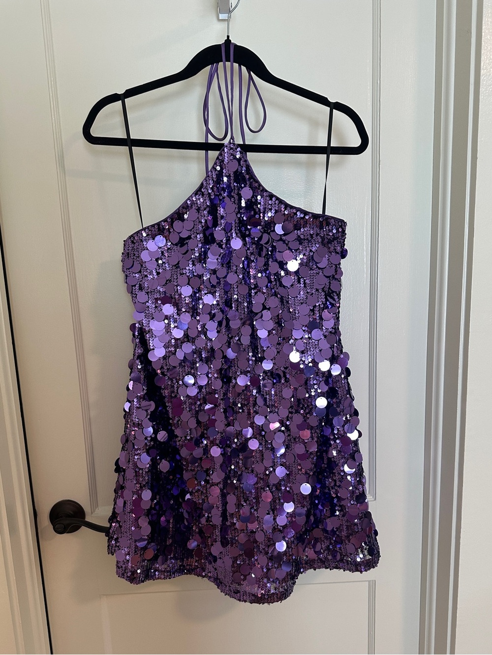 NWT Princess Polly Fluorescents Halter Mini Dress Purple
